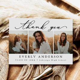 Cartão Postal Graduação de Foto de Roteiro Moderno Obrigado