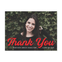 Graduação de Foto do Script Vermelho Negrito Obrig