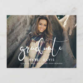 Cartão Postal Graduação de Foto Elegante na moda
