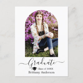 Cartão Postal Graduação de Fotografias do Boné de Arch Moderno