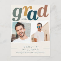 Graduação de Fotos de Formando Azul e Beige Modern