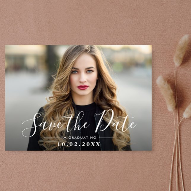 Cartão Postal Graduação de script divertido salvar a foto de dat (Criador carregado)
