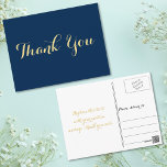 Cartão Postal Graduação de Script Elegante Personalizada Obrigad<br><div class="desc">Crie seu próprio cartão postal personalizado,  elegante,  obrigado. Basta inserir sua mensagem / obrigado nota. Elegante obrigado anote cartão postal para uso na graduação,  casamento,  aniversário de casamento,  aniversário,  graduação,  chá de panela,  chá de fraldas,  feriados ou qualquer outra correspondência relacionada a ocasião especial.</div>