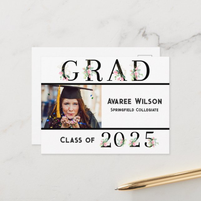 Cartão Postal Graduação do Segundo grau auxiliar (Frente/Verso In Situ)