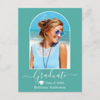 Graduação do Teal do Boné de Arch Moderno