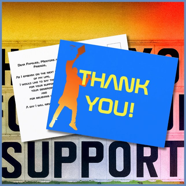 Cartão Postal Graduação em Tecnologia Azul Moderno e Negrito  (Criador carregado)