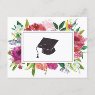 Cartão Postal Graduação floral