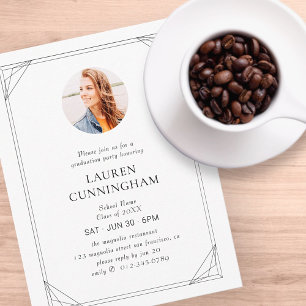 Cartão Postal Graduação Foto Geométrica Minimalista Moderna