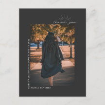 Graduação Fotografia Cinza Linha Arte Obrigado