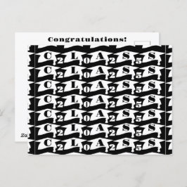 Cartão Postal Graduação Graduado Turma de 2025 Preto e Branco