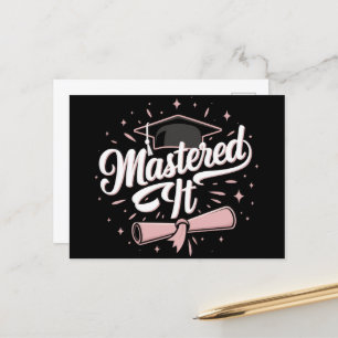 Cartão Postal Graduação MBA de Mestrados de Ti Mastered