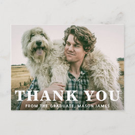 Cartão Postal Graduação Moderna da Tipografia em Negrito