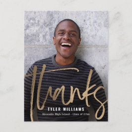 Cartão Postal Graduação Moderna do Shiny Strokes Obrigado