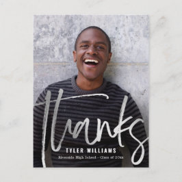 Cartão Postal Graduação Moderna do Shiny Strokes Obrigado