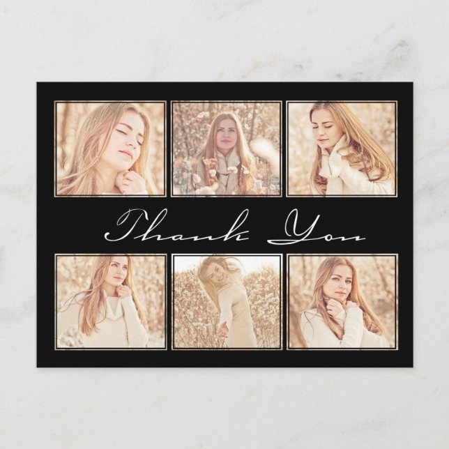 Cartão Postal Graduação Obrigado Cartão-Postal Fotográfico (Frente)