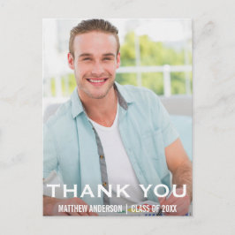 Cartão Postal Graduação Obrigado Cartão-Postal Moderno WBB