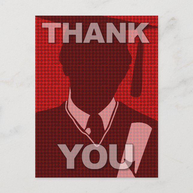 Cartão Postal Graduação Obrigado Cartaz 1 (Frente)