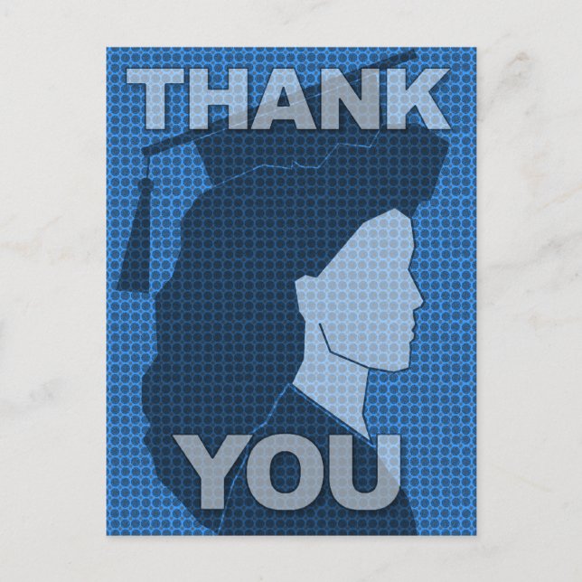 Cartão Postal Graduação Obrigado Cartaz - Palhaço 2 (Frente)