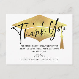 Cartão Postal Graduação Simples Moderna - Obrigado