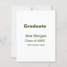 Cartão Postal Graduado adicione nome escola nome turma de 20XX s