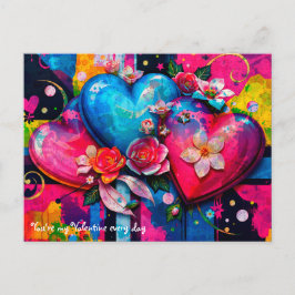 Cartão Postal [Graffiti Love} Goth Grunge Valentines Day