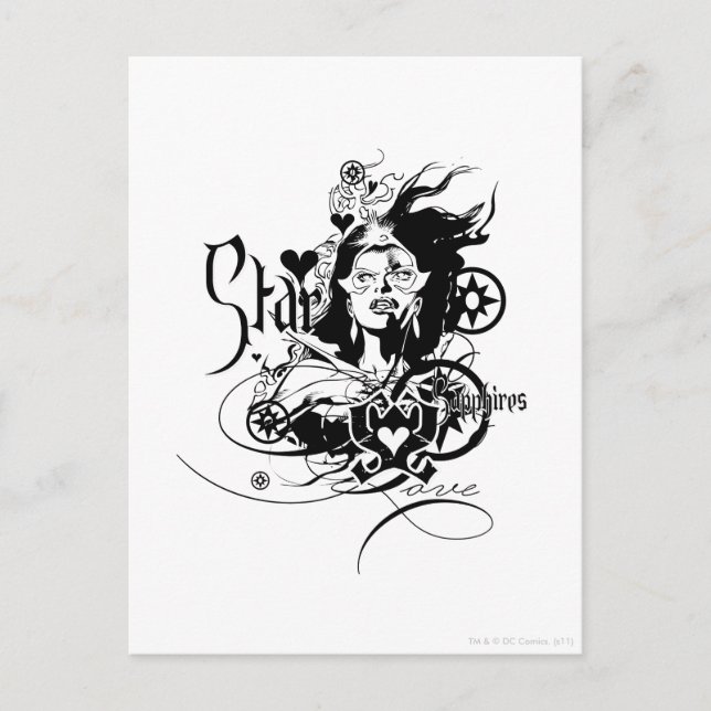 Cartão Postal Gráfico 7 da safira de estrela (Frente)