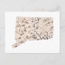 Cartão Postal Gráfico Antiquado de Mapa de Imagem de Imagem de I