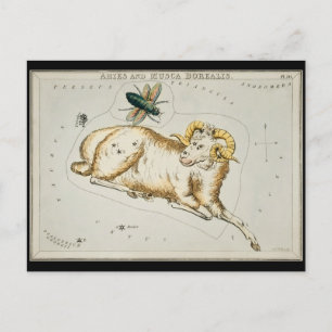Cartão Postal Gráfico Astronômico Antecipado Astronomia Zodíaca