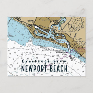 Cartão Postal Gráfico CA de Newport Beach