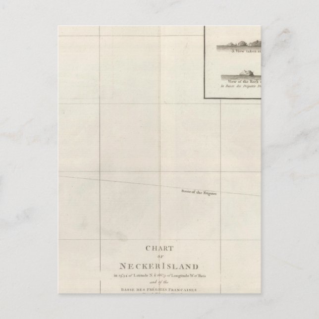 Cartão Postal Gráfico da Ilha do Necker (Frente)