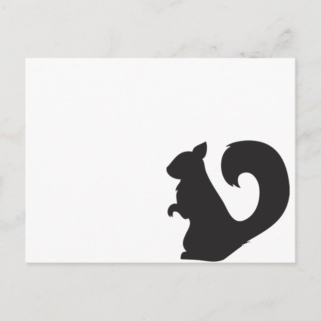 Cartão Postal Gráfico da silhueta de arincas de esquilo (Frente)