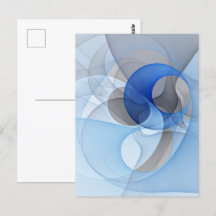 Gráfico de Arte Fractal de Cinza Azul Moderno