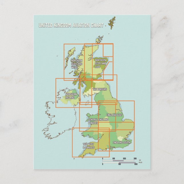 Cartão Postal Gráfico de aviação do Reino Unido (Frente)