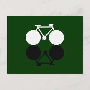 Cartão Postal gráfico de bicicletas contrastantes