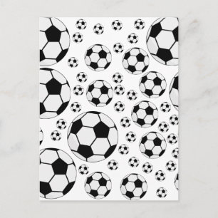 Cartão Postal Gráfico de Bola de Futebol Clássico Fã de Esportes
