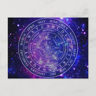 Cartão Postal Gráfico de Conselhos Pendulum para Jogo de Divinaç