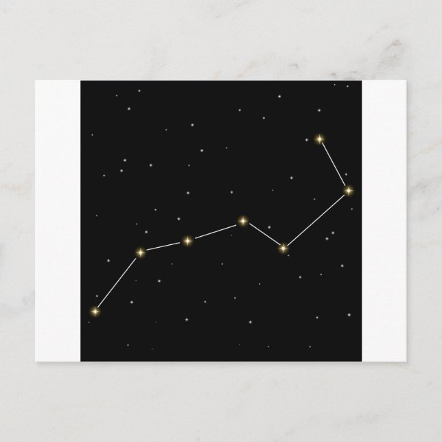 Cartão Postal Gráfico de constelação de Estrelas Grandes (Frente)
