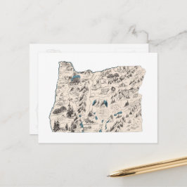 Cartão Postal Gráfico de Estado Anterior do Mapa de Imagens do O