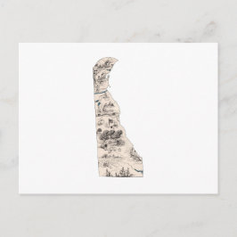 Cartão Postal Gráfico de Estado Anterior do Mapa de Imagens Vint