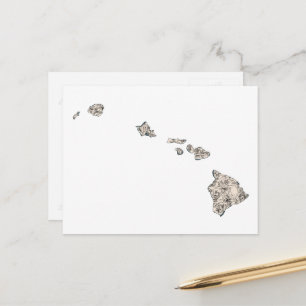 Cartão Postal Gráfico de Estado Antiquado do Mapa de Imagens do