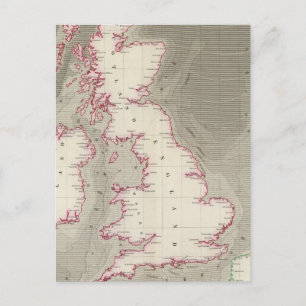 Cartão Postal Gráfico de Identidades do Mar Britânico