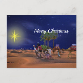 Cartão Postal Gráfico de Natal das Estrelas do Wise Men