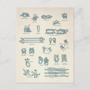 Cartão Postal Gráfico de Números e Divisos Marítimos