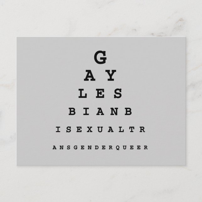 Cartão Postal Gráfico de olhos gay (Frente)