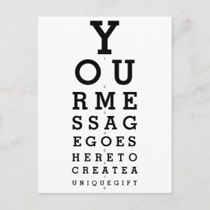 Cartão Postal Gráfico de Optometrista da Sua Mensagem