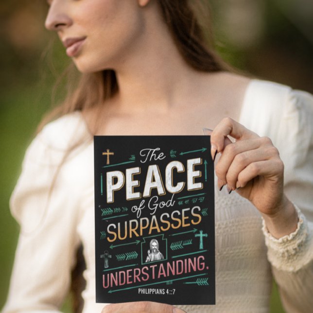 Cartão Postal Gráfico de Paz Divina (Criador carregado)