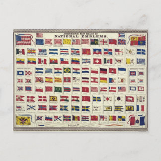 Cartão Postal Gráfico de Sinalizadores Nacionais Vintage - criad