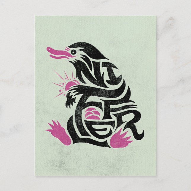 Cartão Postal Gráfico de Tipografia NIFFLER™ (Frente)