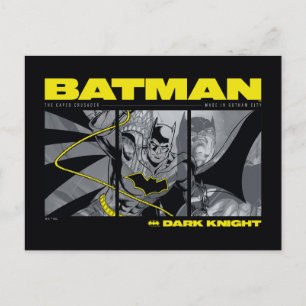 Cartão Postal Gráfico de tripla quadrícula Batman Comic