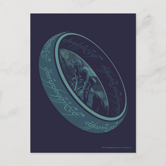 Cartão Postal Gráfico do ANEL ÚNICO™ GOLLUM™ (Frente)